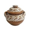 Juego Para Cafe 15 Piezas Fondo Terracota Con Blanco Mik - Imagen 5